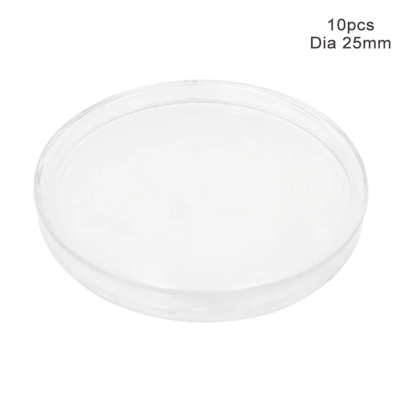 10-Piece Transparent Plastic Coin Holder Set for Secure Coin Storage and Protection Capsules (18-40mm)