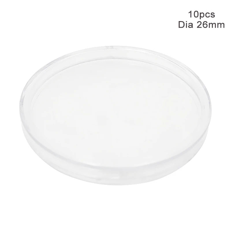 10-Piece Transparent Plastic Coin Holder Set for Secure Coin Storage and Protection Capsules (18-40mm)