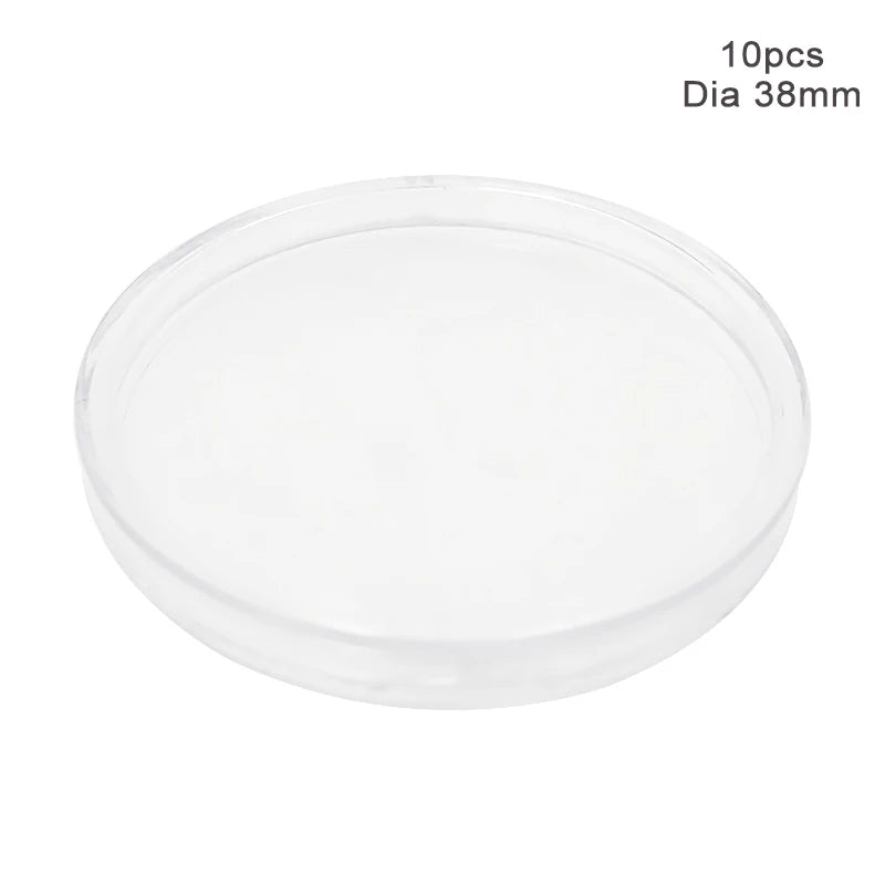 10-Piece Transparent Plastic Coin Holder Set for Secure Coin Storage and Protection Capsules (18-40mm)