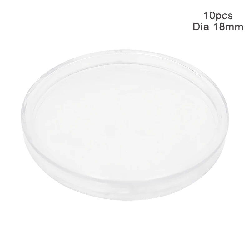 10-Piece Transparent Plastic Coin Holder Set for Secure Coin Storage and Protection Capsules (18-40mm)