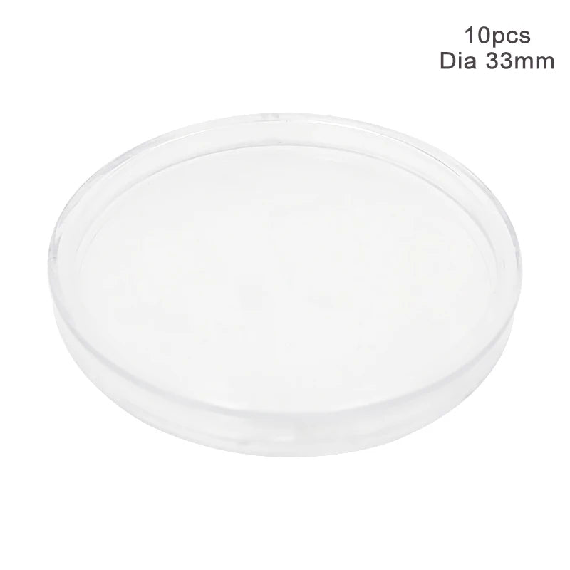 10-Piece Transparent Plastic Coin Holder Storage Capsules for 18-40mm Coins